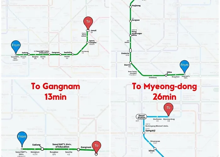 Nocleg ze śniadaniem 'Gwanak Stay' - Line 2 Direct Gangnam, Hongdae, Seongsu - Max 6, Entire House Seul